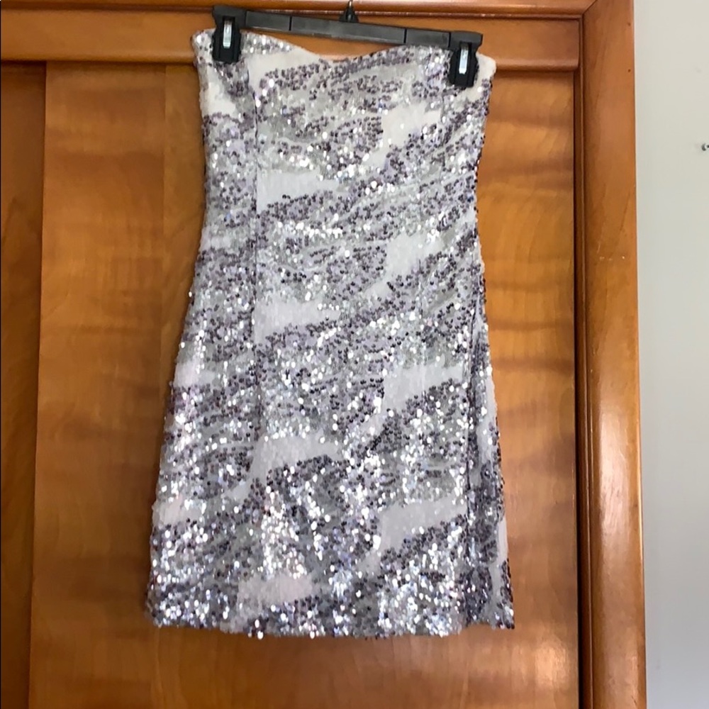 Fun short strapless dress